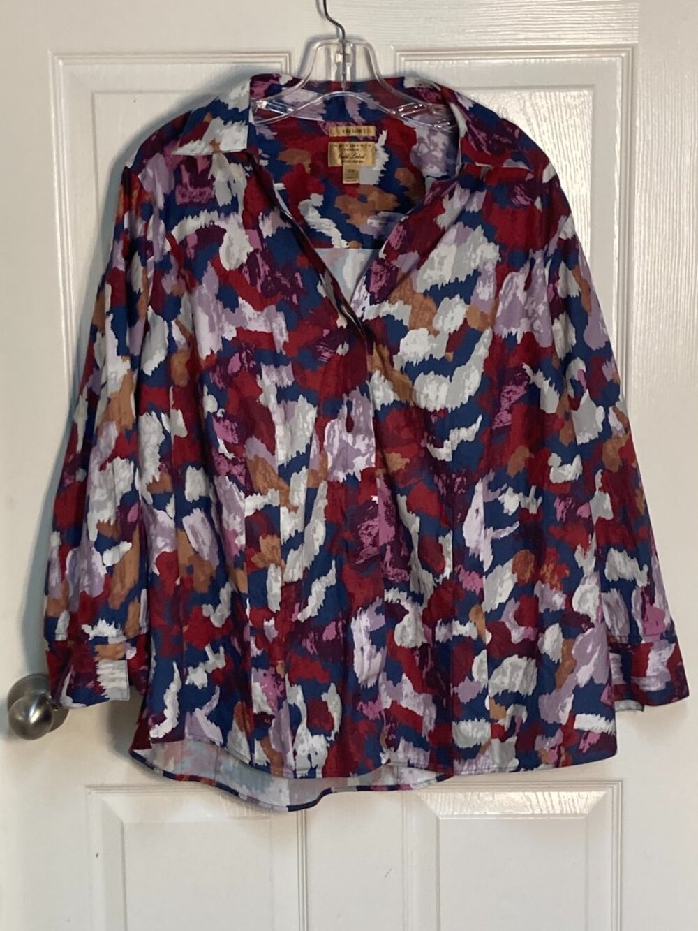 Investmen'ts Gold Label blouse multicolor size 18W women's non-iron